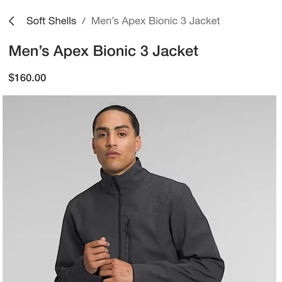 The North Face Men's Charcoal Performance Jacket - Picture 6 of 6